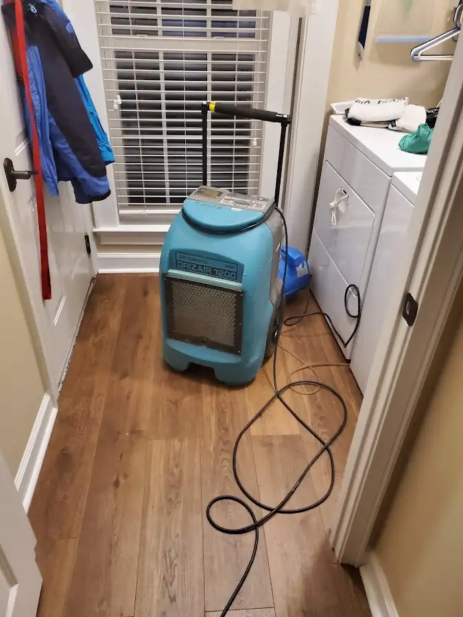 Commercial dehumidifier deployed for Flood Damage Cleanup in Marina